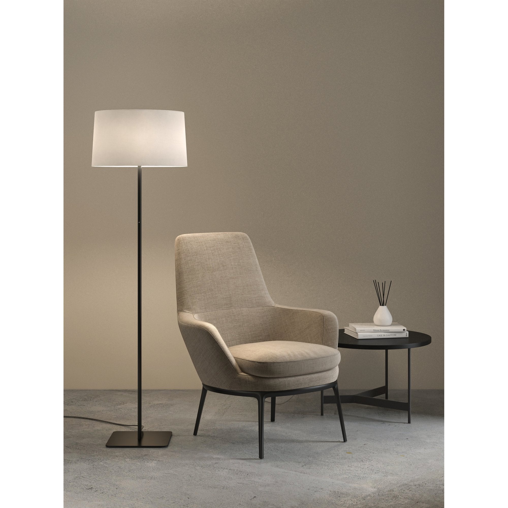1480008 Beaumont Floor Lamp Base Only Matt Black