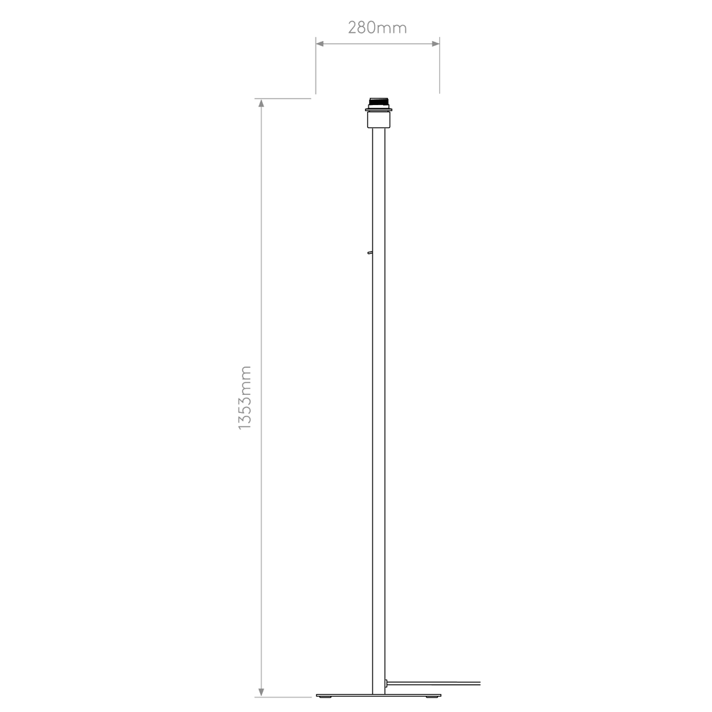 1480008 Beaumont Floor Lamp Base Only Matt Black