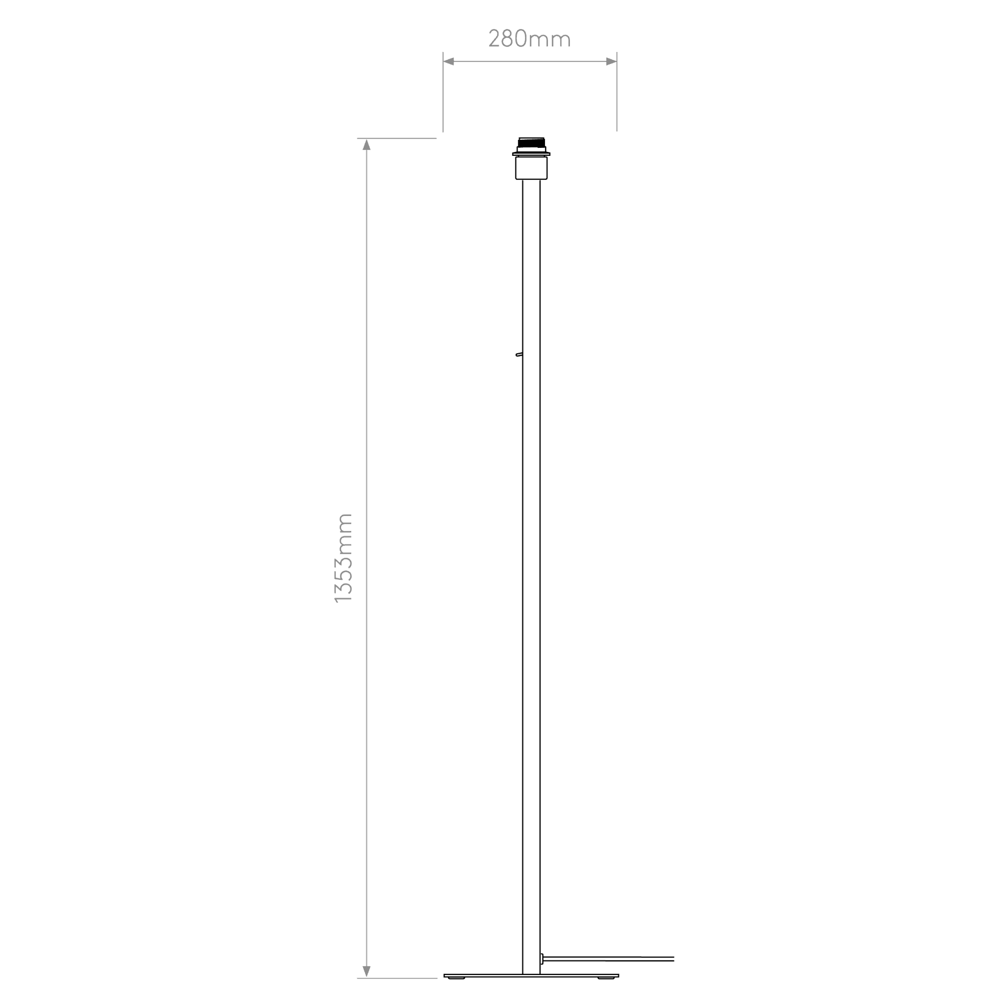 1480008 Beaumont Floor Lamp Base Only Matt Black