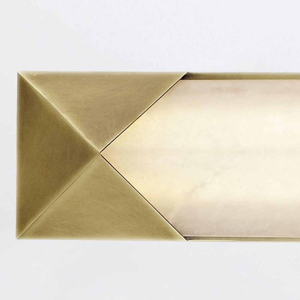 QN-CAESAR-W-L-VBS-AR Caesar Large LED Wall Light Vintage Brass