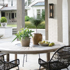 QN-SHAW-2M-BK Shaw 2 Light Outdoor Wall Lantern Black with Burnished Bronze accents