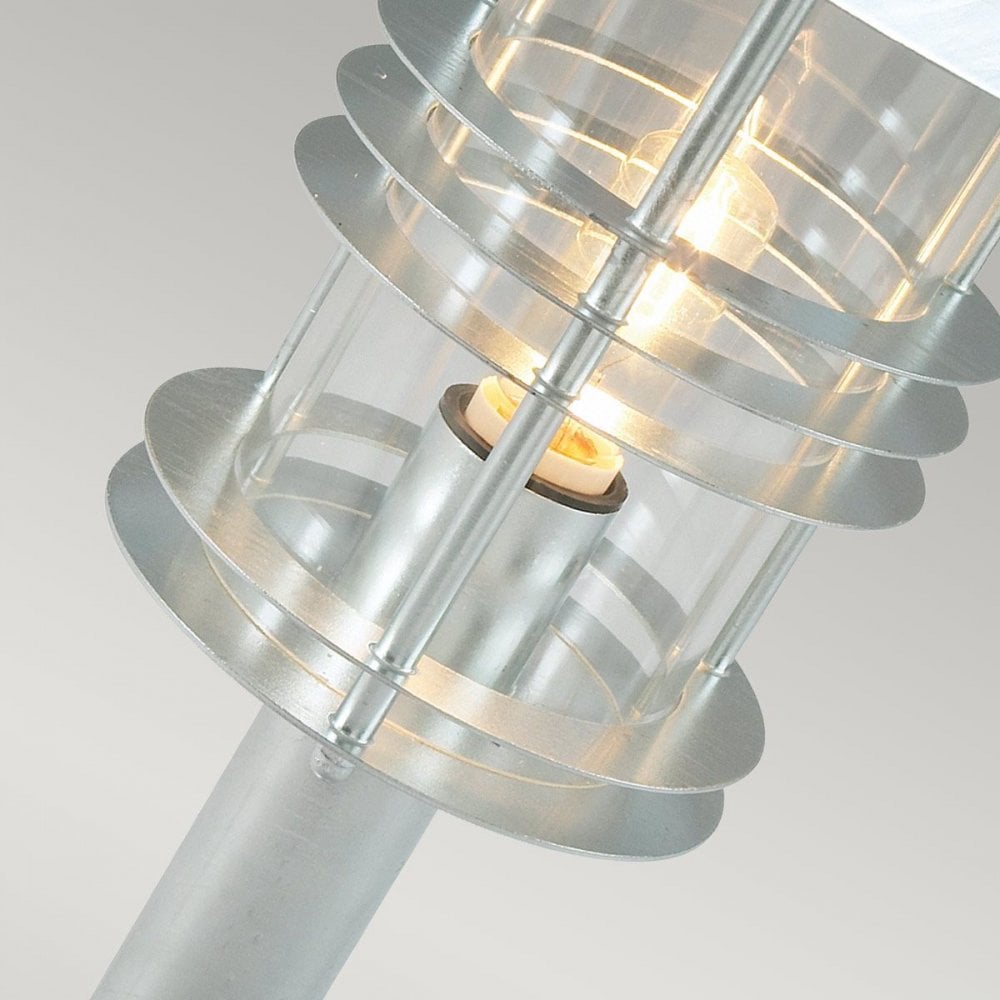 ST3-G-GAL Stockholm Coastal Outdoor 1 Light Grande Pedestal Galvanised Steel