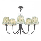 BEC0522-IKA2624 Becca 5 Light Pendant Matt Black With Shade