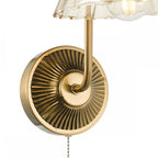 ERI0763 Erika Wall Light Antique Bronze and Amber Glass
