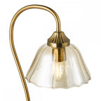 ERI4263 Erika Table Lamp Antique Bronze and Amber Glass
