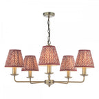 FAV0563-EST2625 Favian 5 Light Pendant Matt Bronze With Shade