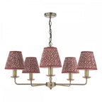 FAV0563-EST2625 Favian 5 Light Pendant Matt Bronze With Shade