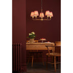 FAV0563-EST2625 Favian 5 Light Pendant Matt Bronze With Shade