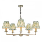 FAV0563-IKA2624 Favian 5 Light Pendant Matt Bronze With Shade