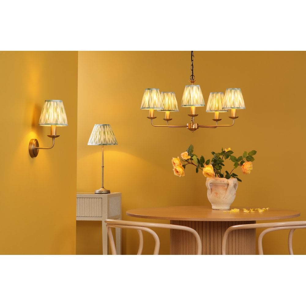 FAV0563-IKA2624 Favian 5 Light Pendant Matt Bronze With Shade