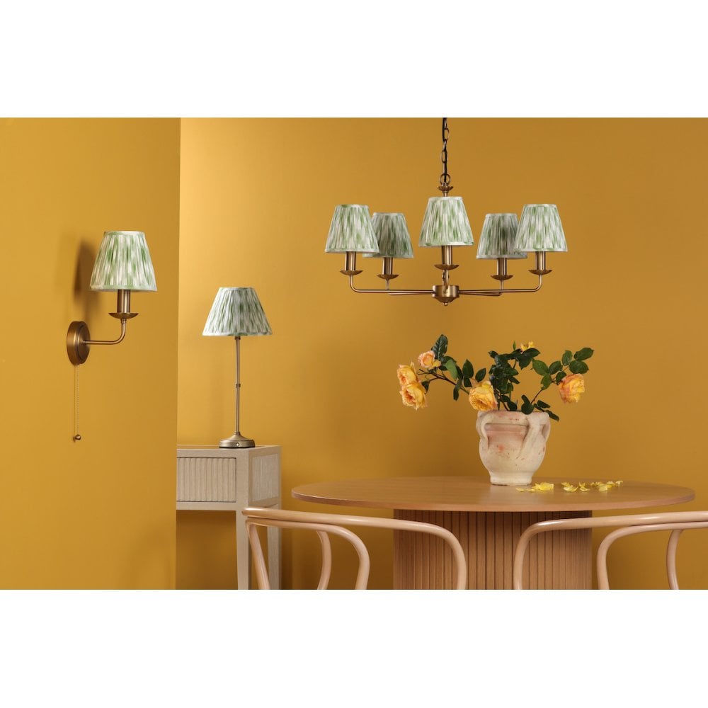 FAV0563-IKA2624 Favian 5 Light Pendant Matt Bronze With Shade