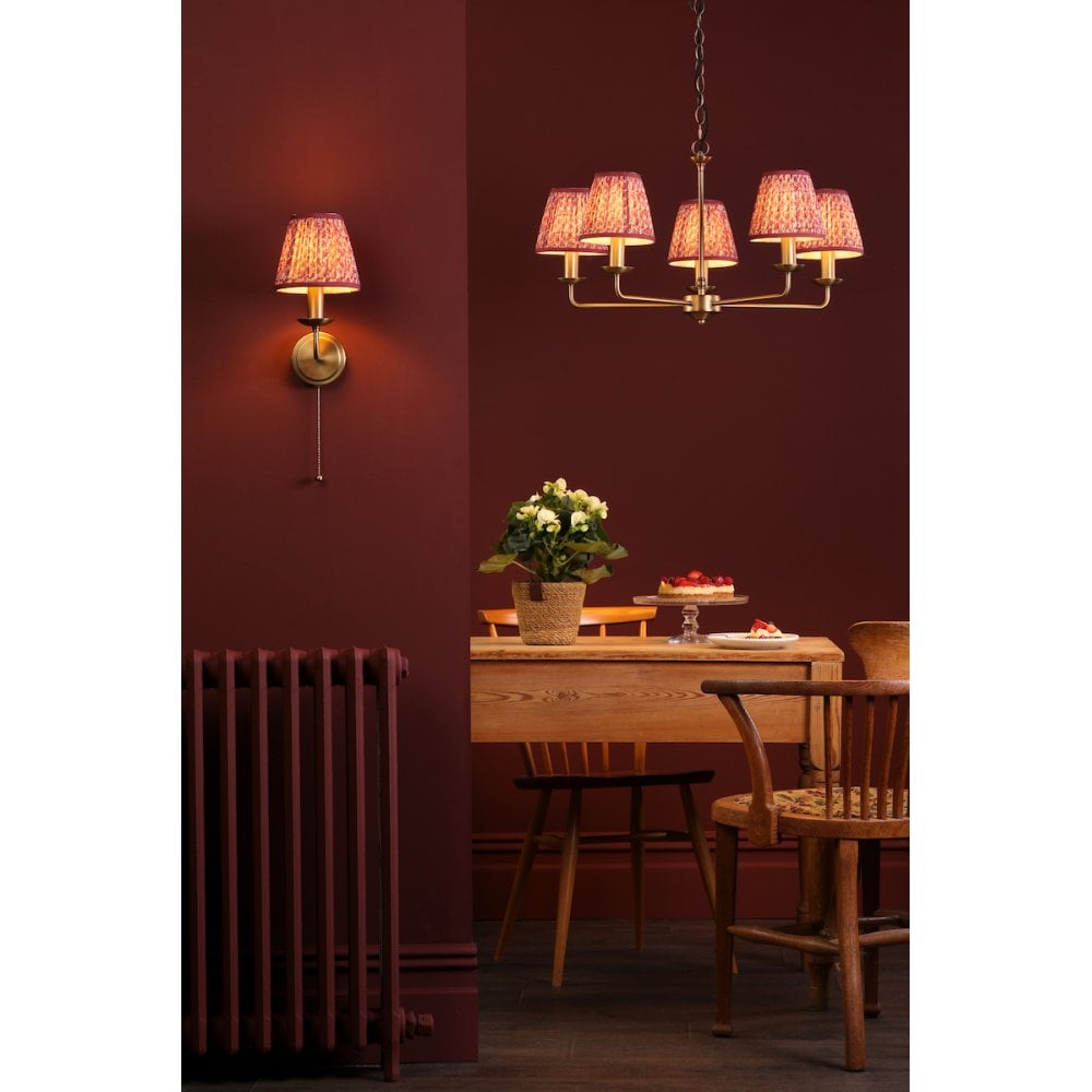 FAV0763-EST2625 Favian Wall Light Matt Bronze With Shade