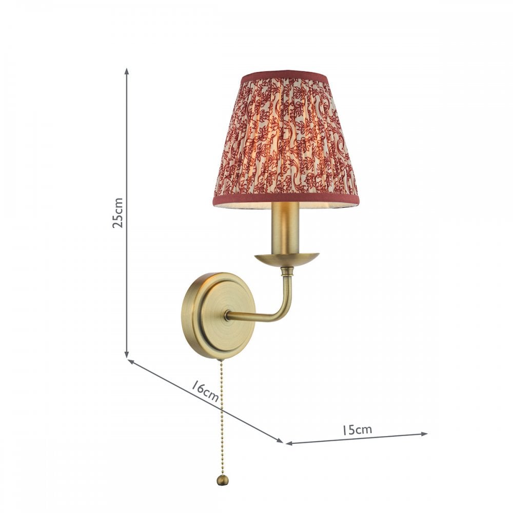 FAV0763-EST2625 Favian Wall Light Matt Bronze With Shade