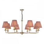 FAV0863-EST2625 Favian 8 Light Pendant Matt Bronze With Shade