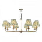 FAV0863-IKA2624 Favian 8 Light Pendant Matt Bronze With Shade