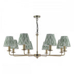 FAV0863-IKA2624 Favian 8 Light Pendant Matt Bronze With Shade