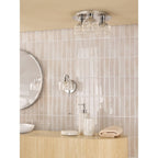 FOR0750 Forseti Bathroom Wall Light Polished Chrome and Glass IP44