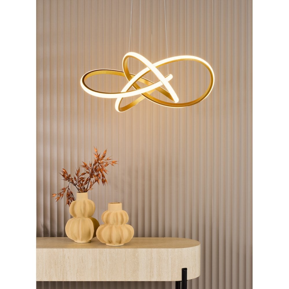 FUS8635 Fusion Pendant Satin Gold LED