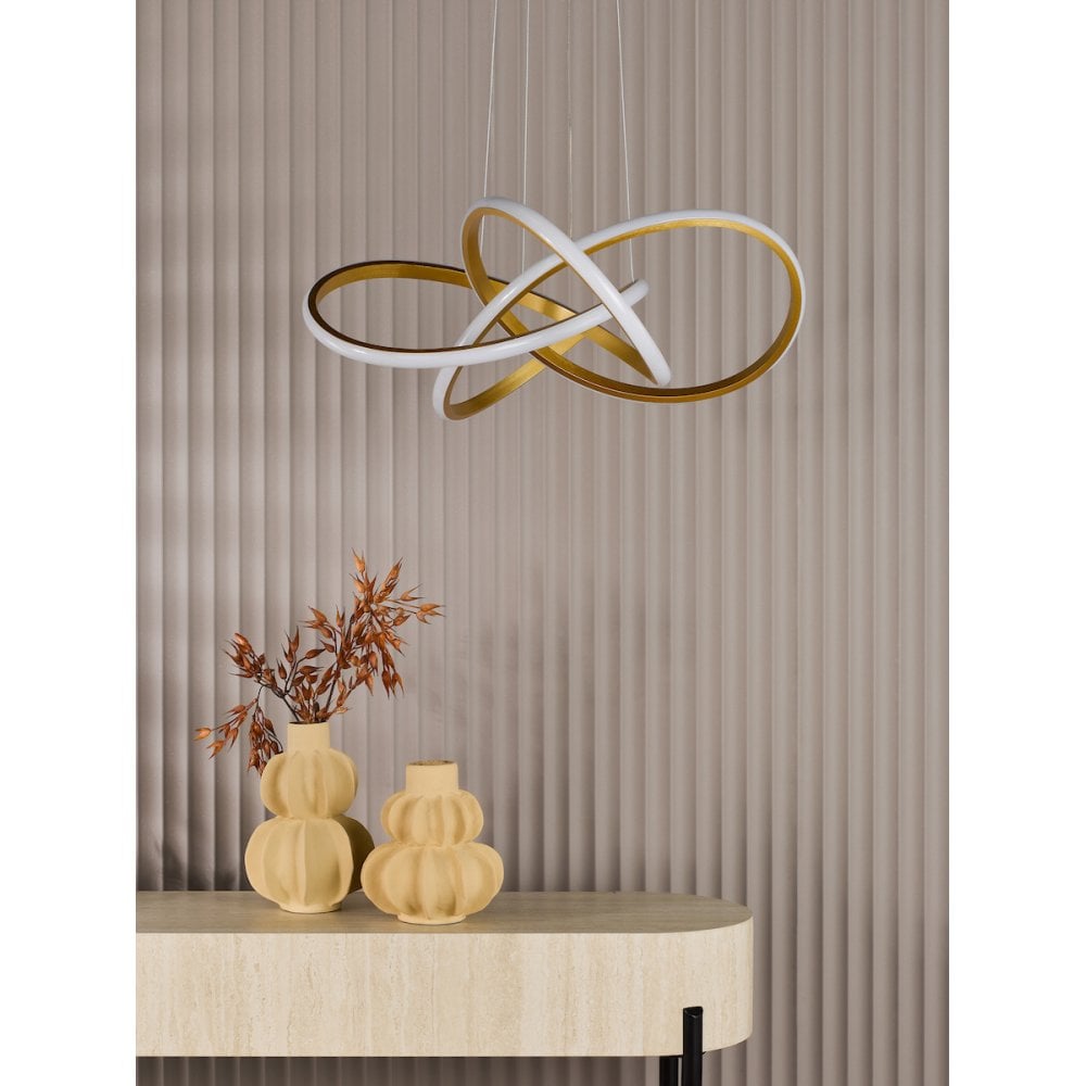 FUS8635 Fusion Pendant Satin Gold LED