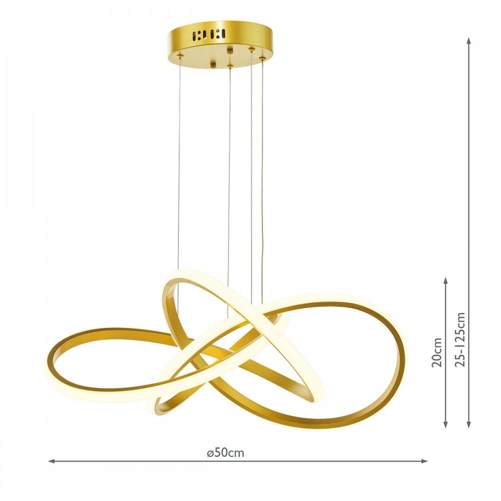 FUS8635 Fusion Pendant Satin Gold LED