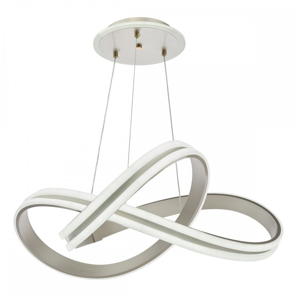 Gavino Pendant Brushed Silver LED