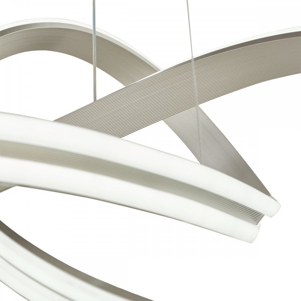 Gavino Pendant Brushed Silver LED