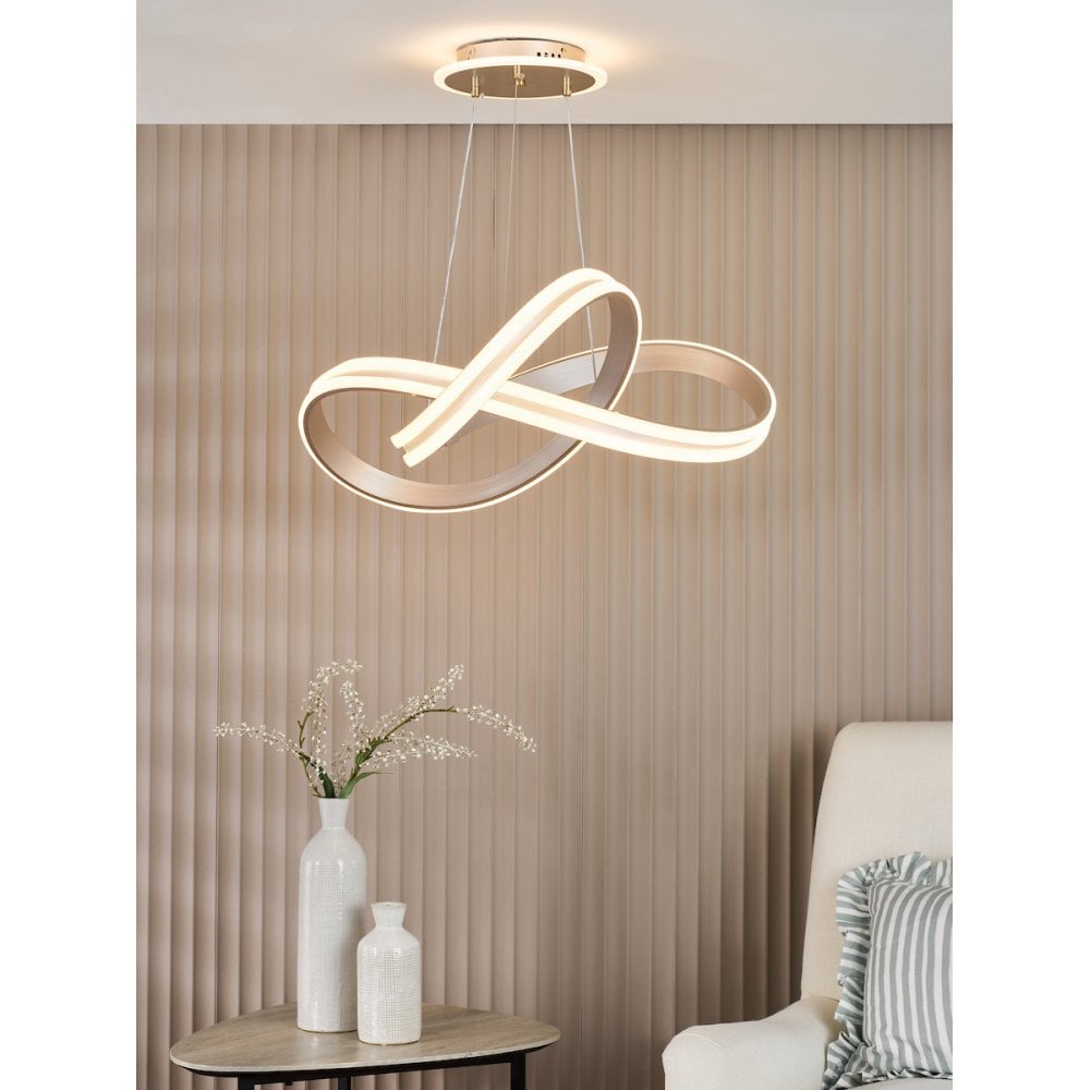 Gavino Pendant Brushed Silver LED