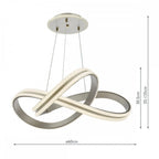 GAV8632 Gavino Pendant Brushed Silver LED