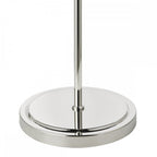 GLY4938 Glynis Floor Lamp Polished Nickel and Smoked Ribbed Glass