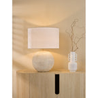 HAV4229 Havana Ceramic Table Lamp Natural Finish With Shade
