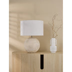 HAV4229 Havana Ceramic Table Lamp Natural Finish With Shade