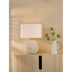 HAV4229 Havana Ceramic Table Lamp Natural Finish With Shade