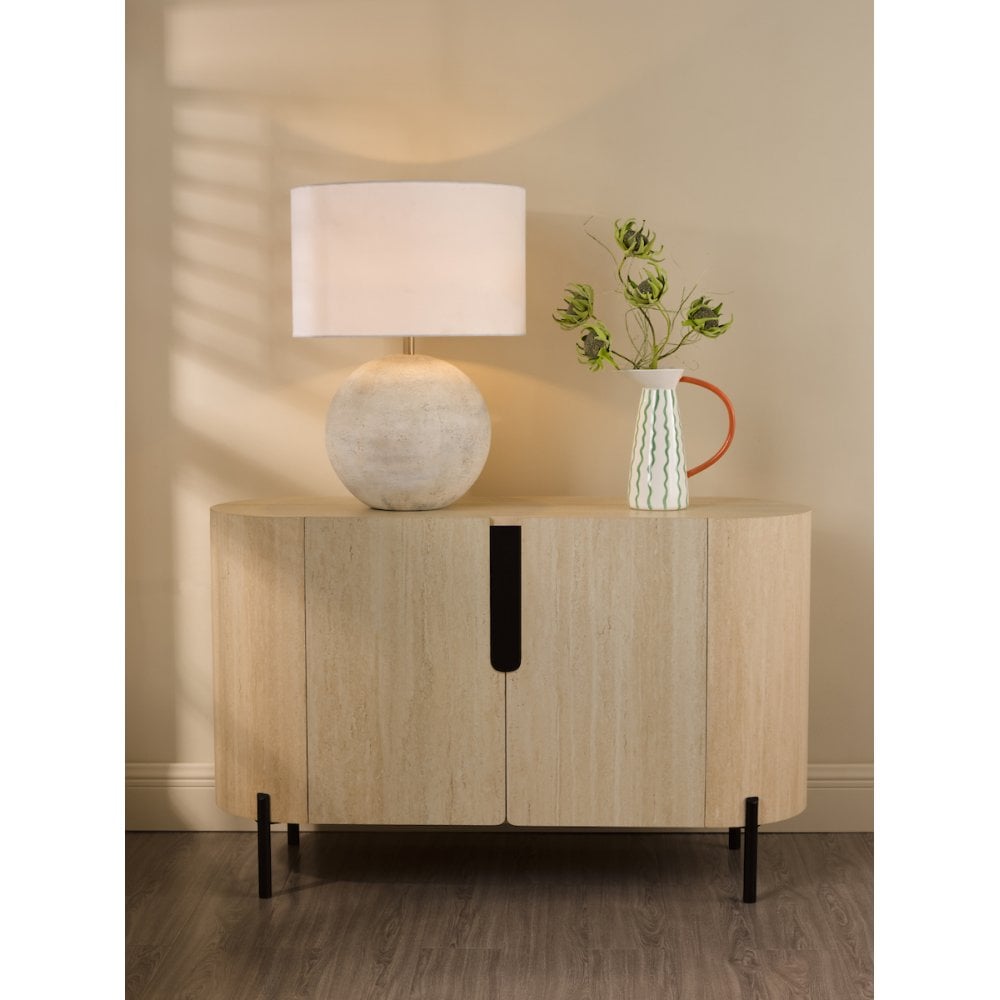 HAV4229 Havana Ceramic Table Lamp Natural Finish With Shade