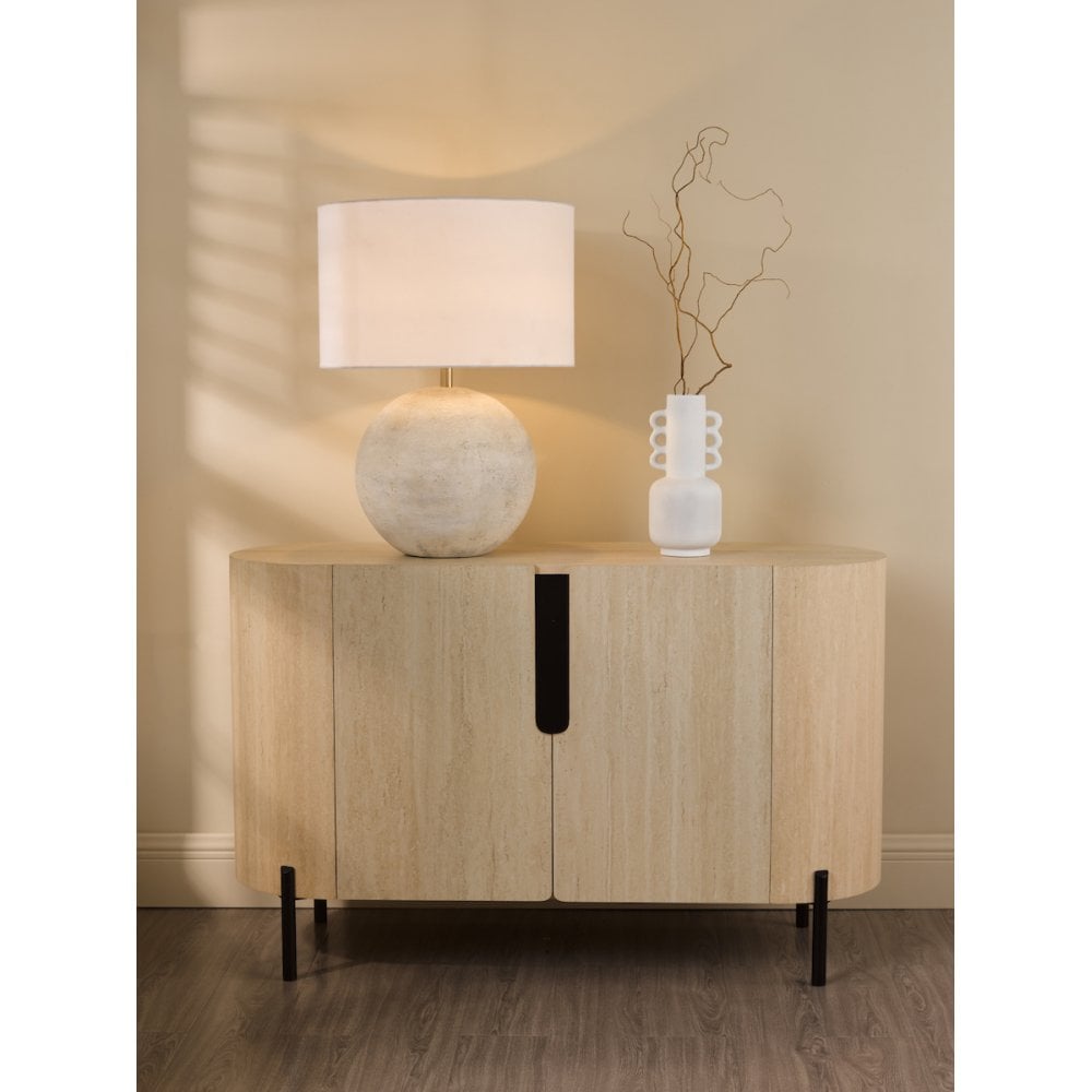 HAV4229 Havana Ceramic Table Lamp Natural Finish With Shade