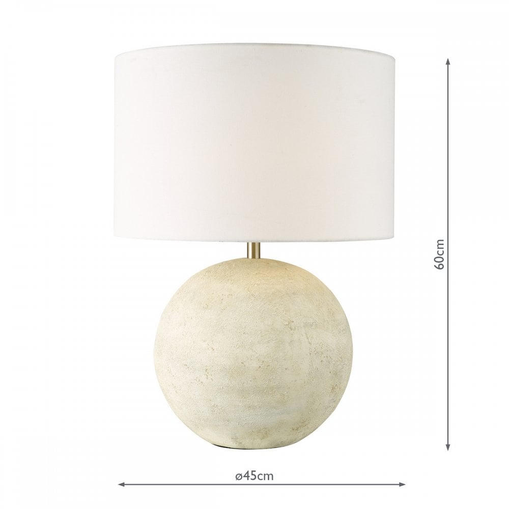 HAV4229 Havana Ceramic Table Lamp Natural Finish With Shade