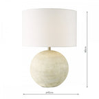HAV4229 Havana Ceramic Table Lamp Natural Finish With Shade