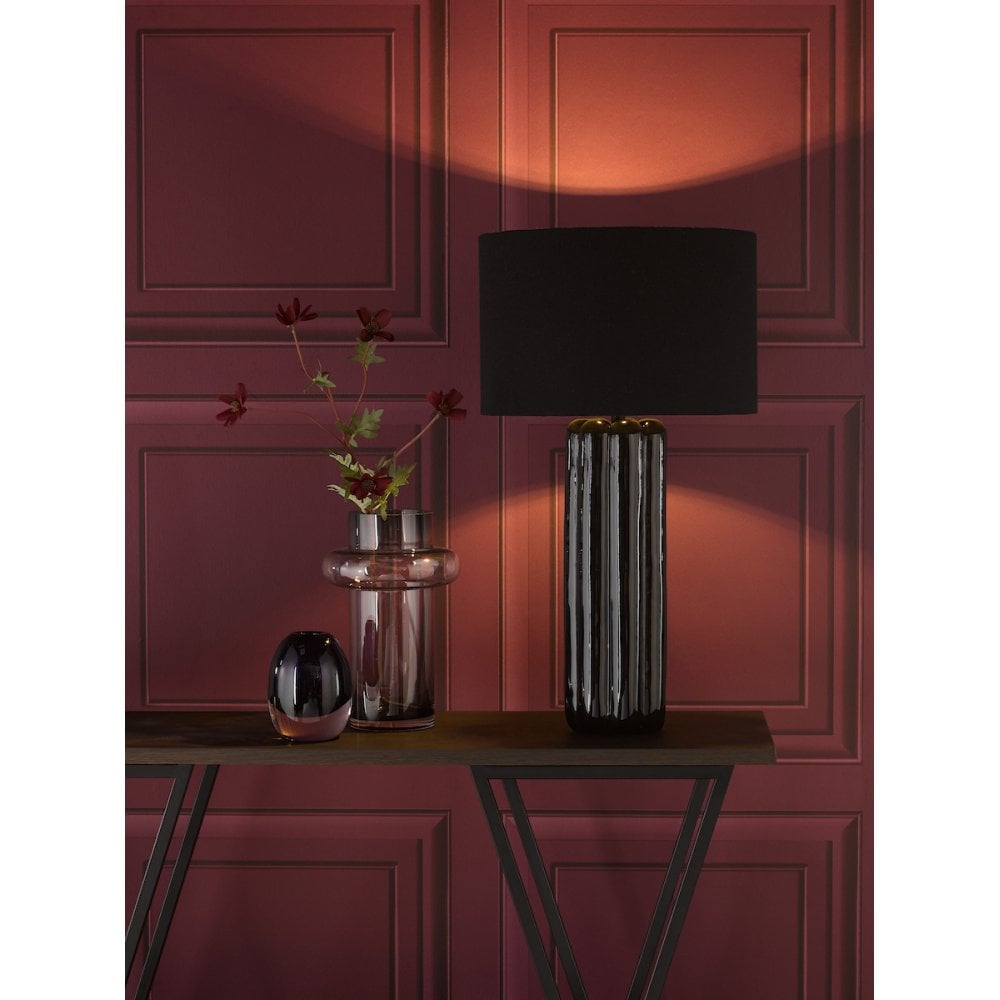 HEB4222 Hebron Table Lamp Black With Shade