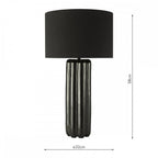 HEB4222 Hebron Table Lamp Black With Shade
