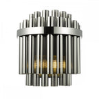 IMA0950 Imani 2 Light Wall Light Polished Chrome and Smoked Ribbed Glass