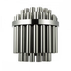 IMA0950 Imani 2 Light Wall Light Polished Chrome and Smoked Ribbed Glass