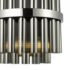 IMA0950 Imani 2 Light Wall Light Polished Chrome and Smoked Ribbed Glass