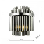 IMA0950 Imani 2 Light Wall Light Polished Chrome and Smoked Ribbed Glass