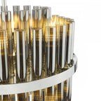 IMA1250 Imani 12 Light Pendant Polished Chrome and Smoked Ribbed Glass