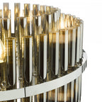 IMA1650 Imani 16 Light Pendant Polished Chrome and Smoked Ribbed Glass