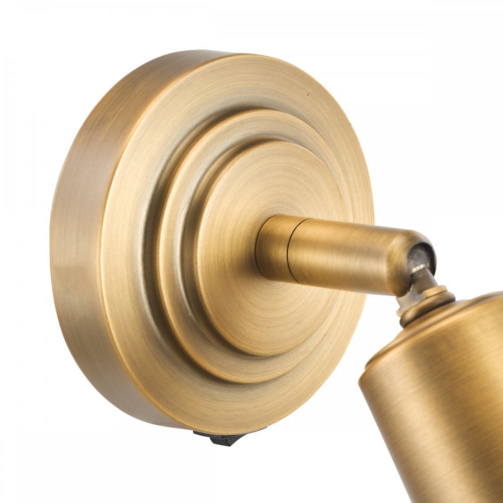 JED0742 Jedrek Single Spotlight Aged Brass