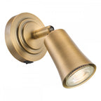 JED0742 Jedrek Single Spotlight Aged Brass