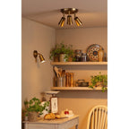 JED0742 Jedrek Single Spotlight Aged Brass