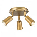 JED7642 Jedrek 3 Light Single Spotlight Aged Brass