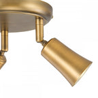JED7642 Jedrek 3 Light Single Spotlight Aged Brass