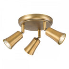 JED7642 Jedrek 3 Light Single Spotlight Aged Brass